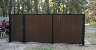 Купить распашные ворота из профнастила Железногорск, цена от 2754 руб.